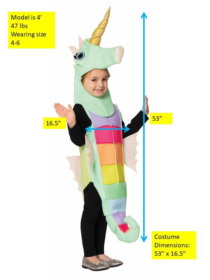 Magical Seahorse Halloween Costume, Child Size 4-6