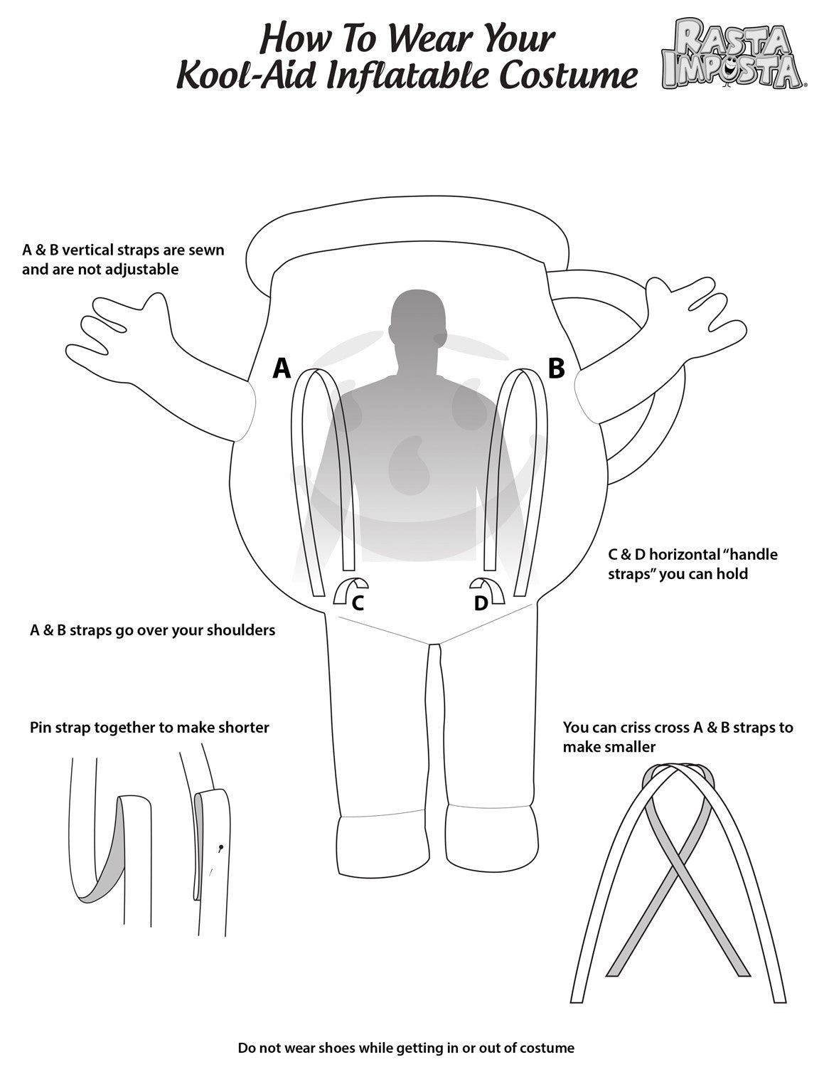 INFLATABLE Kool Aid Man Halloween Costume, Over 6 Feet Tall!