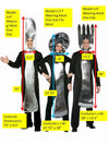 Utensil 3 Pack Silver Knife, Fork, Spoon Group Halloween Costume, Adult One Size