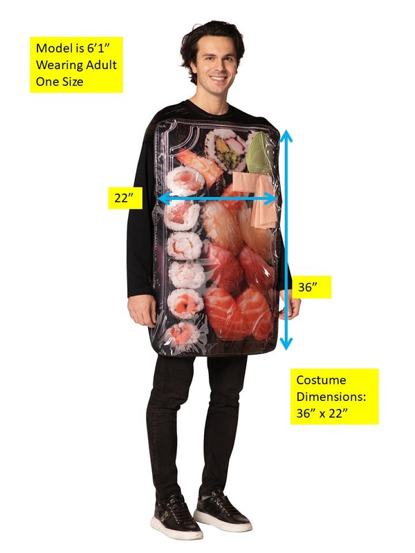 Get Real Sushi To Go Food Costumes, Adult One Size