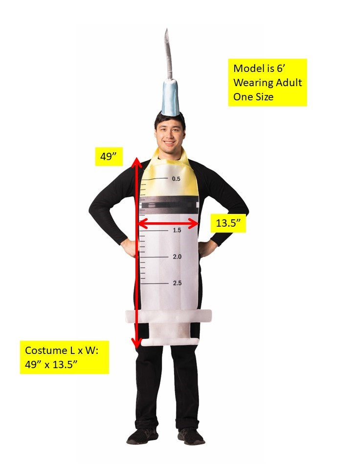 Syringe Needle Costume, Adult One Size