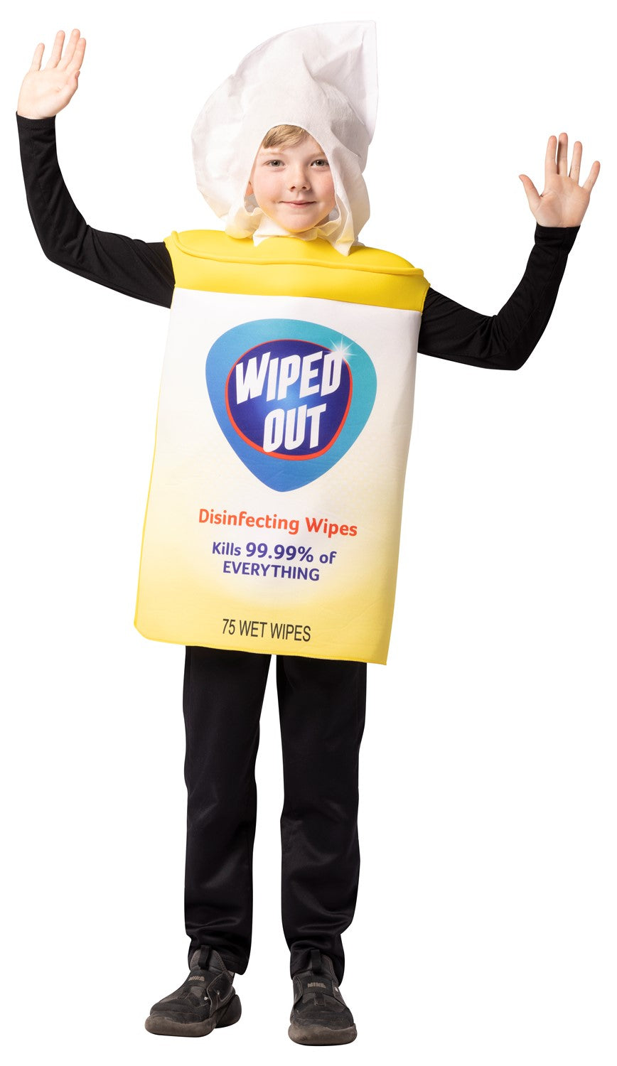 Wiped Out! Disinfecting Sanitizer Wipes Halloween Costume, Child 7-10