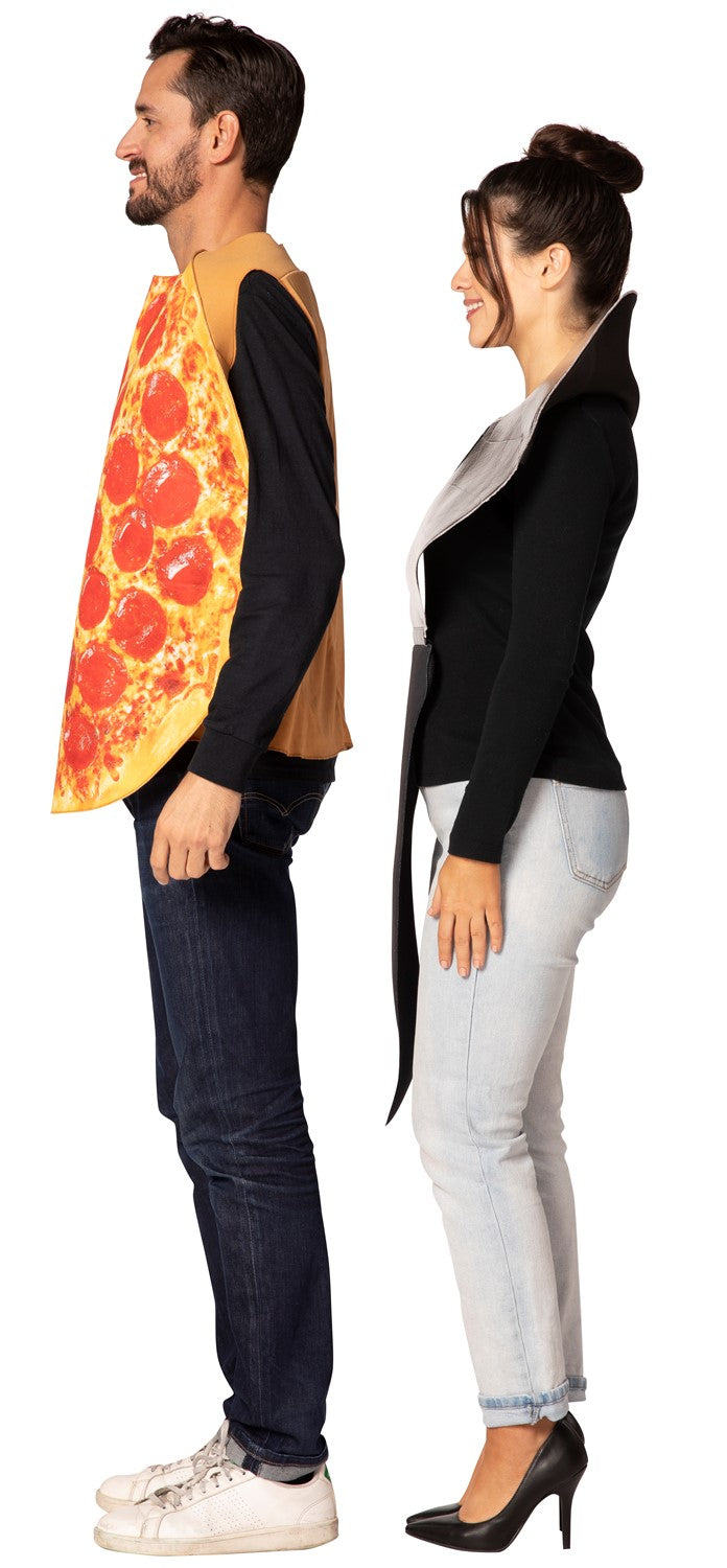 Pepperoni Pizza & Pizza Cutter Couple Costume, Adult One Size