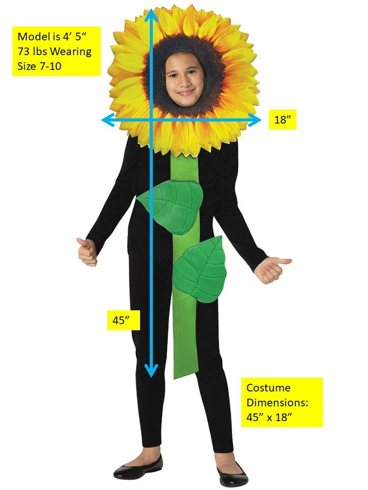 Sunflower Costume, Child Size 7-10