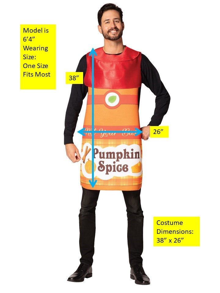 Pumpkin Spice Seasoning Costume, Adult One Size