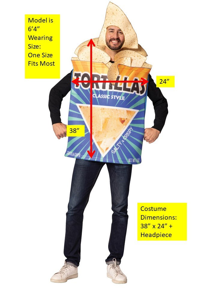 Tortilla Chips Bag Costume, Adult One Size