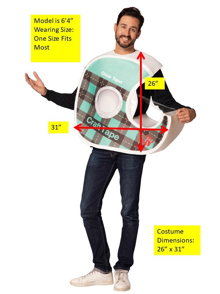 Clear Tape Dispenser Costume, Adult One Size