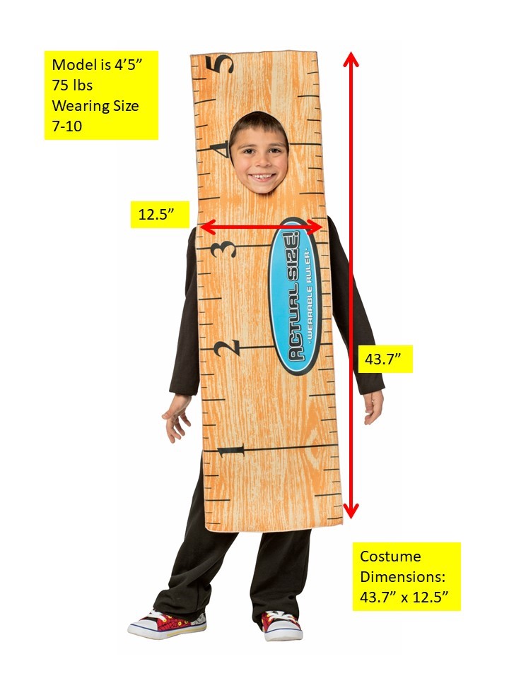 Ruler Kids Costume, Child Size 7-10