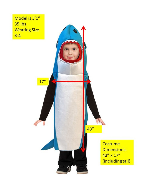 Ultimate Blue Shark Kids Costume, Size 3-4