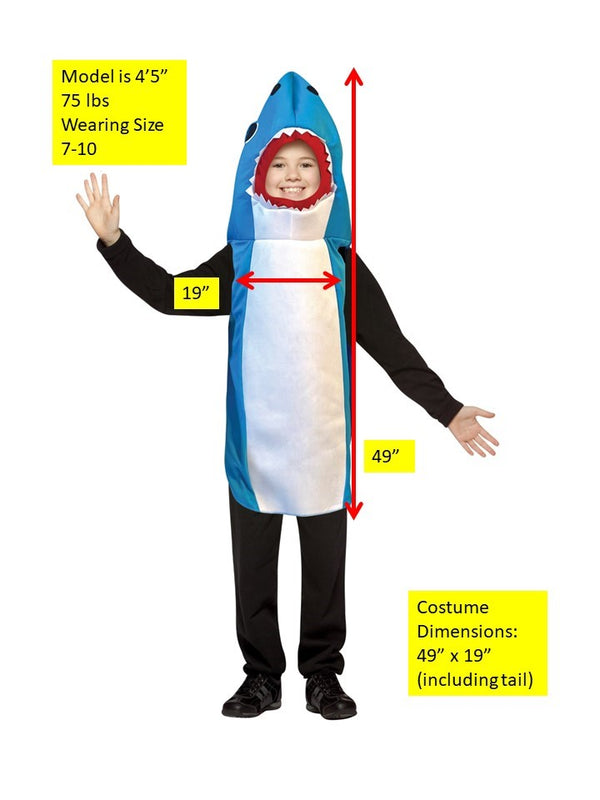 Ultimate Blue Shark Kids Costume, Size 7-10