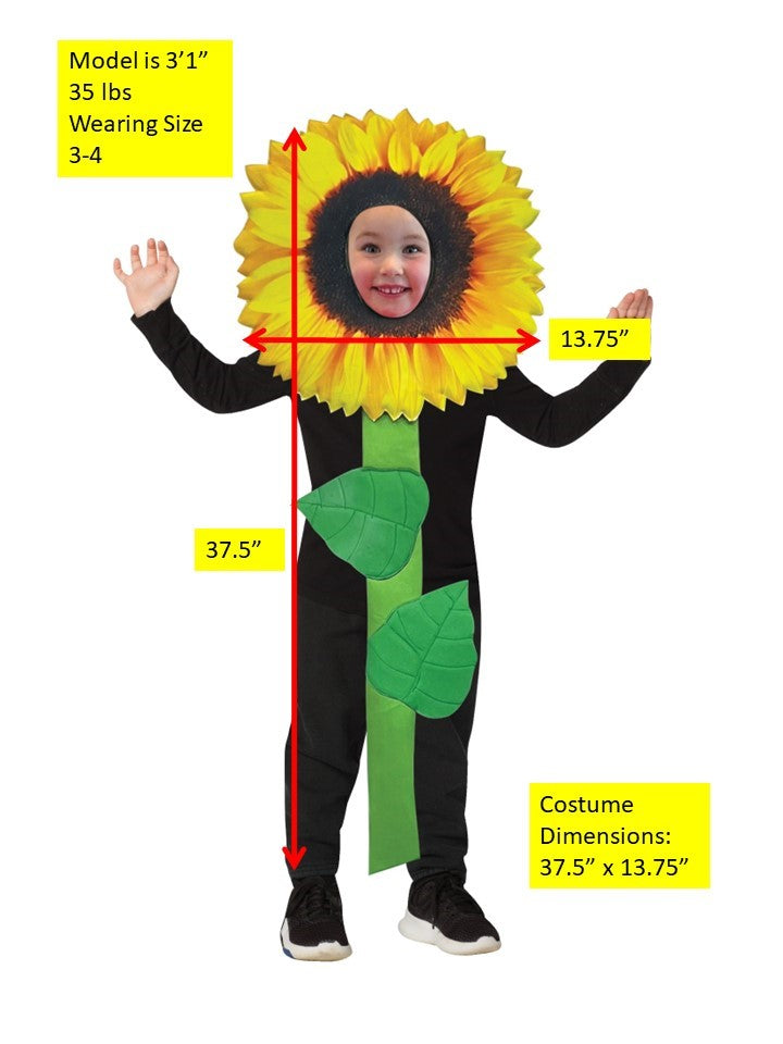 Sunflower Costume, Child Size 3-6