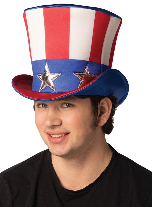 Ultimate Deluxe Uncle Sam Hat, Red White and Blue, Adult One Size