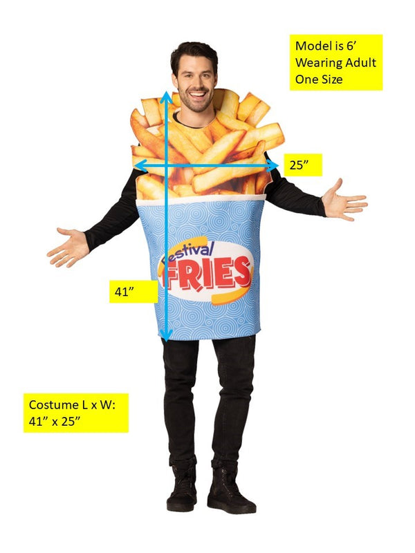 Festival Fries Bucket Halloween Costume, Adult One Size