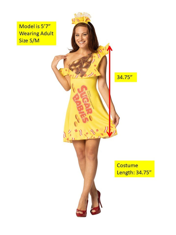 Sugar Babies Dress Halloween Costume, Women's Size M-L (8-14)