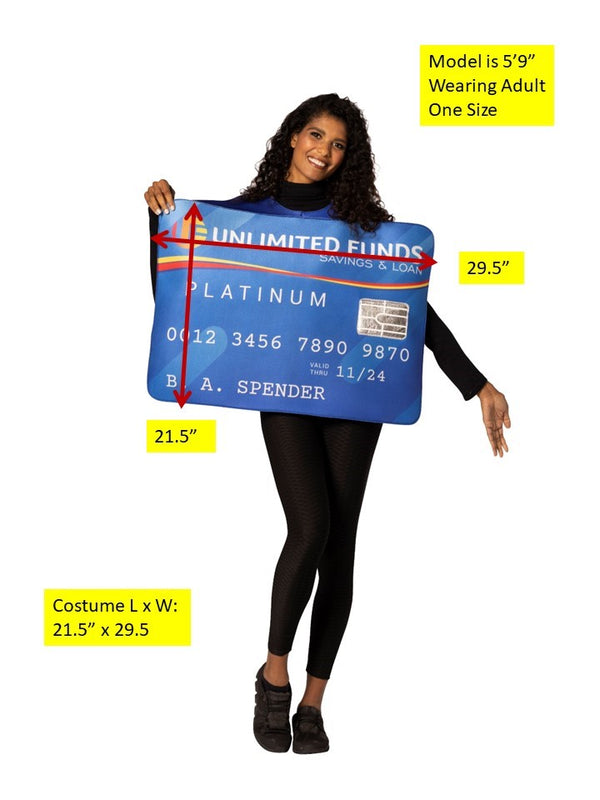Platinum Credit Card Halloween Costume, Adult One Size