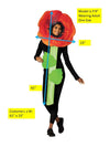 Poppy Flower Halloween Costume, Adult One Size