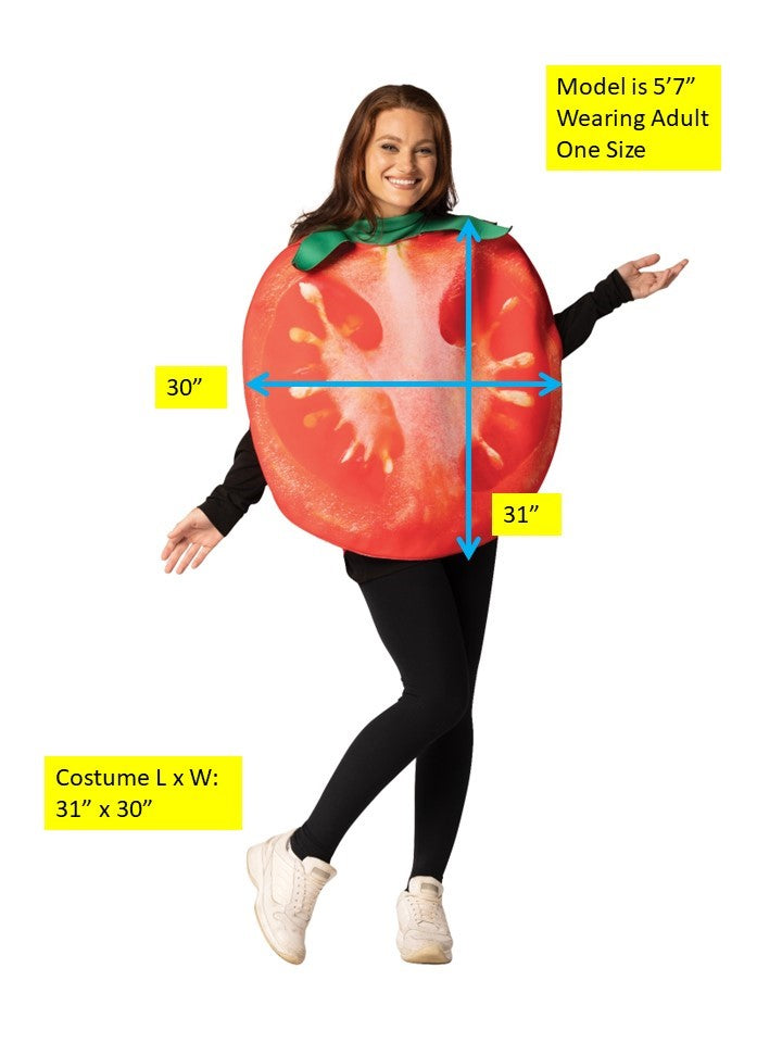 Tomato Slice Halloween Costume, Adult One Size