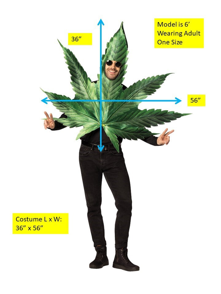 Pot Leaf Halloween Costume, Adult One Size