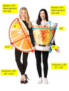 Fireball Shot Glass & Orange Slice Couples Halloween Costume, Adult One Size