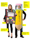 Composition Notebook & Pencil Couples Halloween Costume, Adult One Size