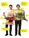 Grill Master & Cheeseburger Halloween Couples Costume Set, Adult One Size