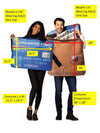 Men's Brown Wallet & Platinum Credit Card Halloween Couples Costume, Adult One S