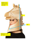 Ultimate Deluxe Beige Knight Chess Headpiece Mask, Adult One Size