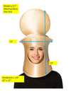 Ultimate Deluxe Beige Pawn Chess Headpiece Mask, Adult One Size