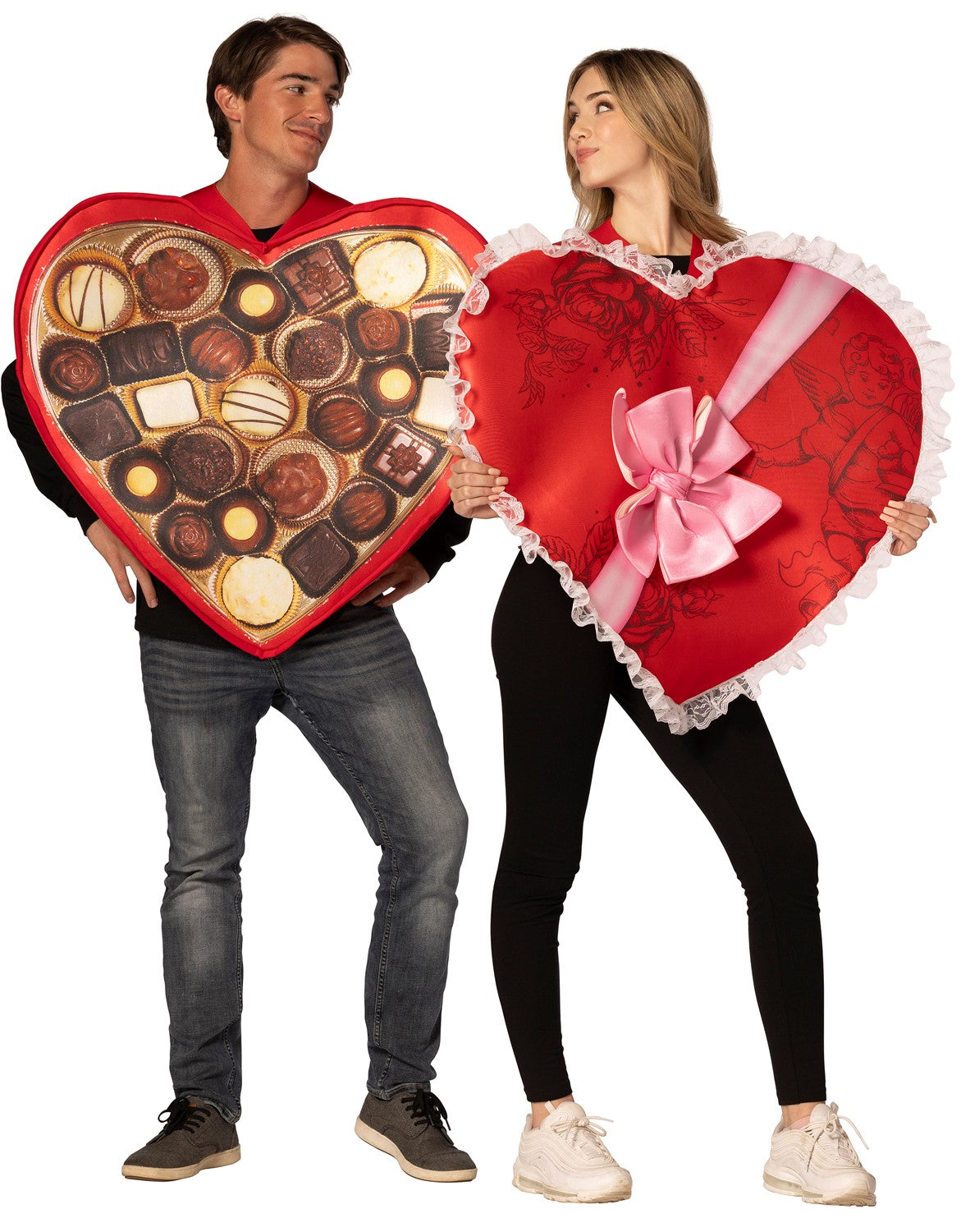 Valentine's Heart Box Couple Halloween Costume, Adult One Size
