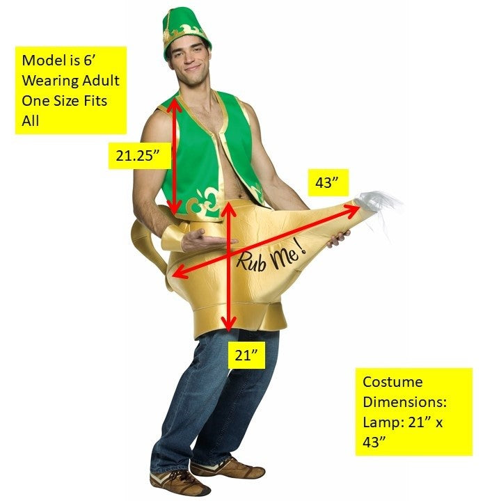 Genie In The Lamp Costume, Adult One Size