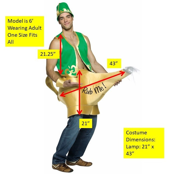 Genie In The Lamp Costume, Adult One Size