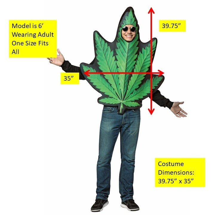 Pot Leaf Costume, Adult One Size