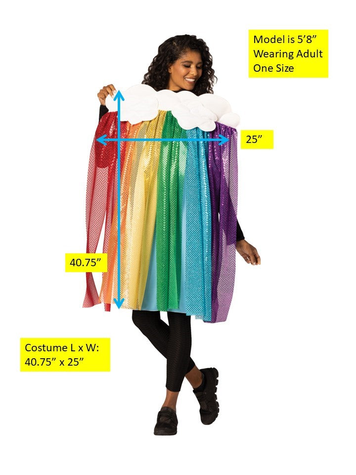 Rainbow with Rain Cloud Costume, Adult One Size