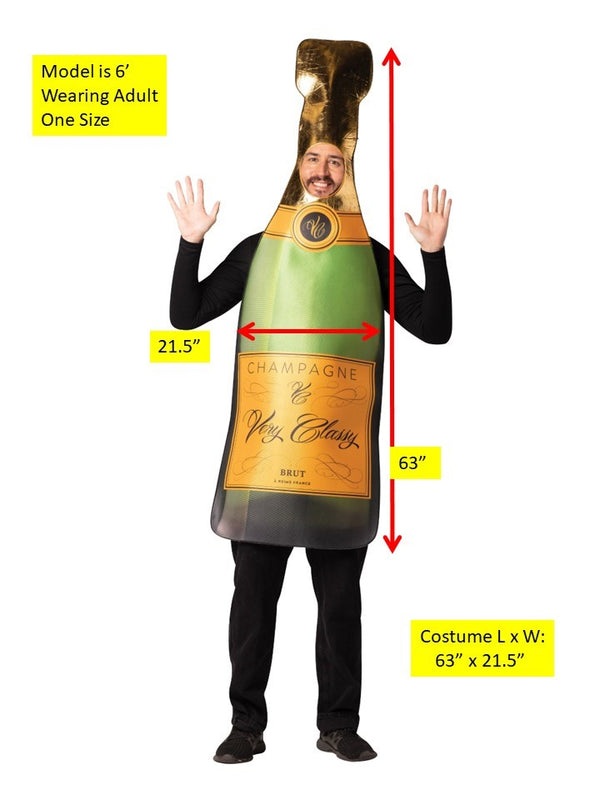 Champagne Bottle Halloween Costume, Adult One Size