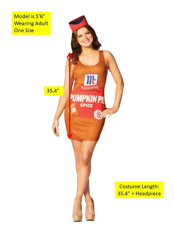McCormick Pumpkin Pie Spice Dress Costume, Women's Size 2-8