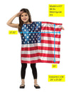 USA Flag Dress Halloween Costume, Child Size 4-6
