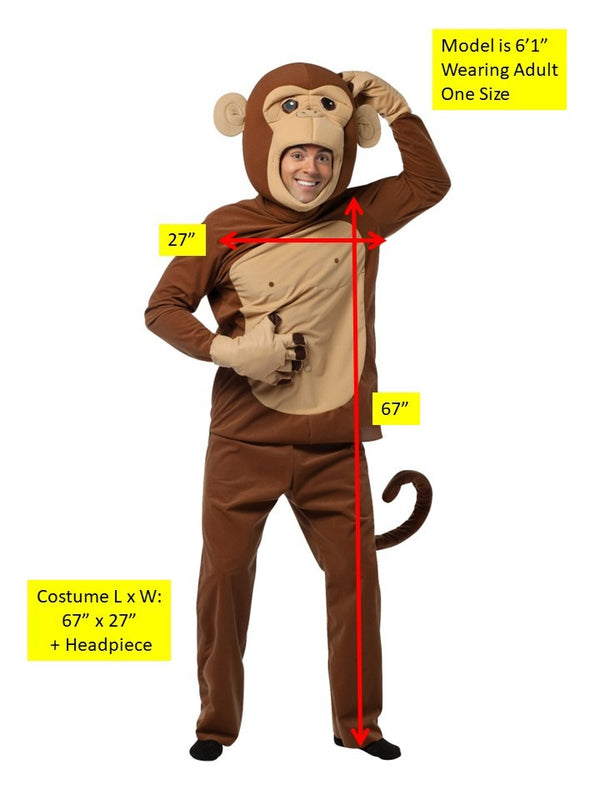 Monkeying Around  Halloween Costume, Adult One Size