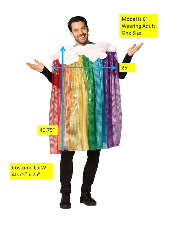 Rainbow with Rain Cloud Costume, Adult One Size