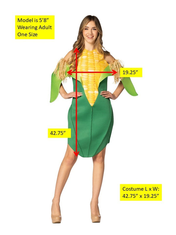 Corn on the Cob Dress Halloween Costume, Women's Size 2-8