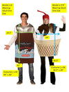 Hot Fudge Sauce Jar & Ice Cream Sundae Couple Halloween Costume, Adult One Size