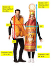 Cholula Hot Sauce & Chicken Fingers Couple Halloween Costume, Adult One Size