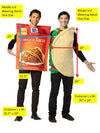 McCormick Taco Seasoning Packet  & Taco Couple Costume, Adult One Size