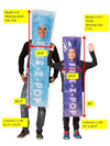 FREE-Z-POP Blue & FREE-Z-POP Purple 7-10 Bundle Costume, Adult O/S & Child 7-10
