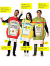 Heinz 3 Pack Ketchup, Mustard & Relish Group Halloween Costume, Adult One Size