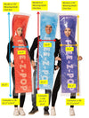 3 Pack Adults FREE-Z Red, Blue & Purple Ice Pop Group Costume, Adult One Size